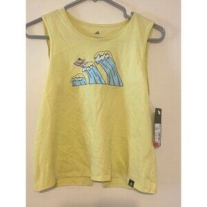 New NWT Girls Adidas Swing Tank Back Vented Surfing Logo